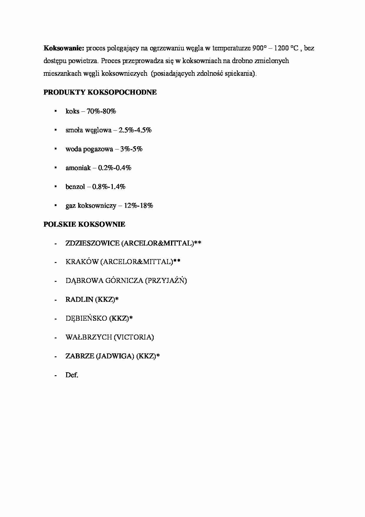 Koksowanie - strona 1