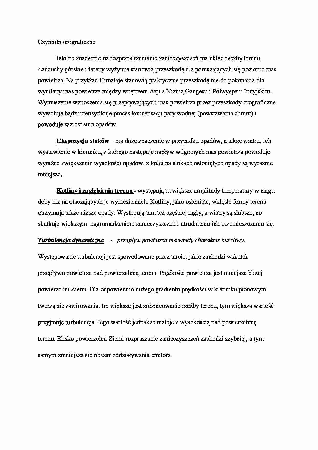 Czynniki orograficzne - strona 1