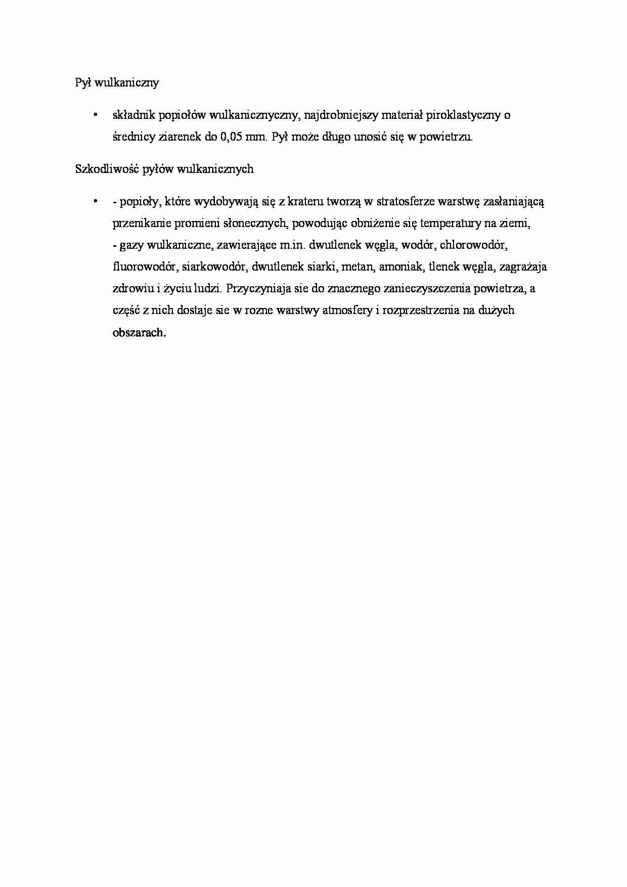 Pył wulkaniczny - strona 1