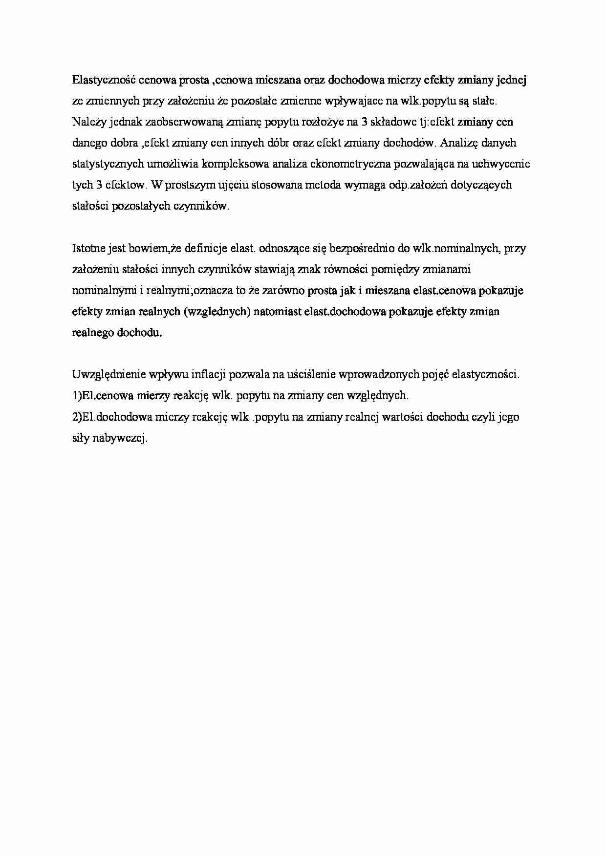 Elastyczność cenowa - strona 1