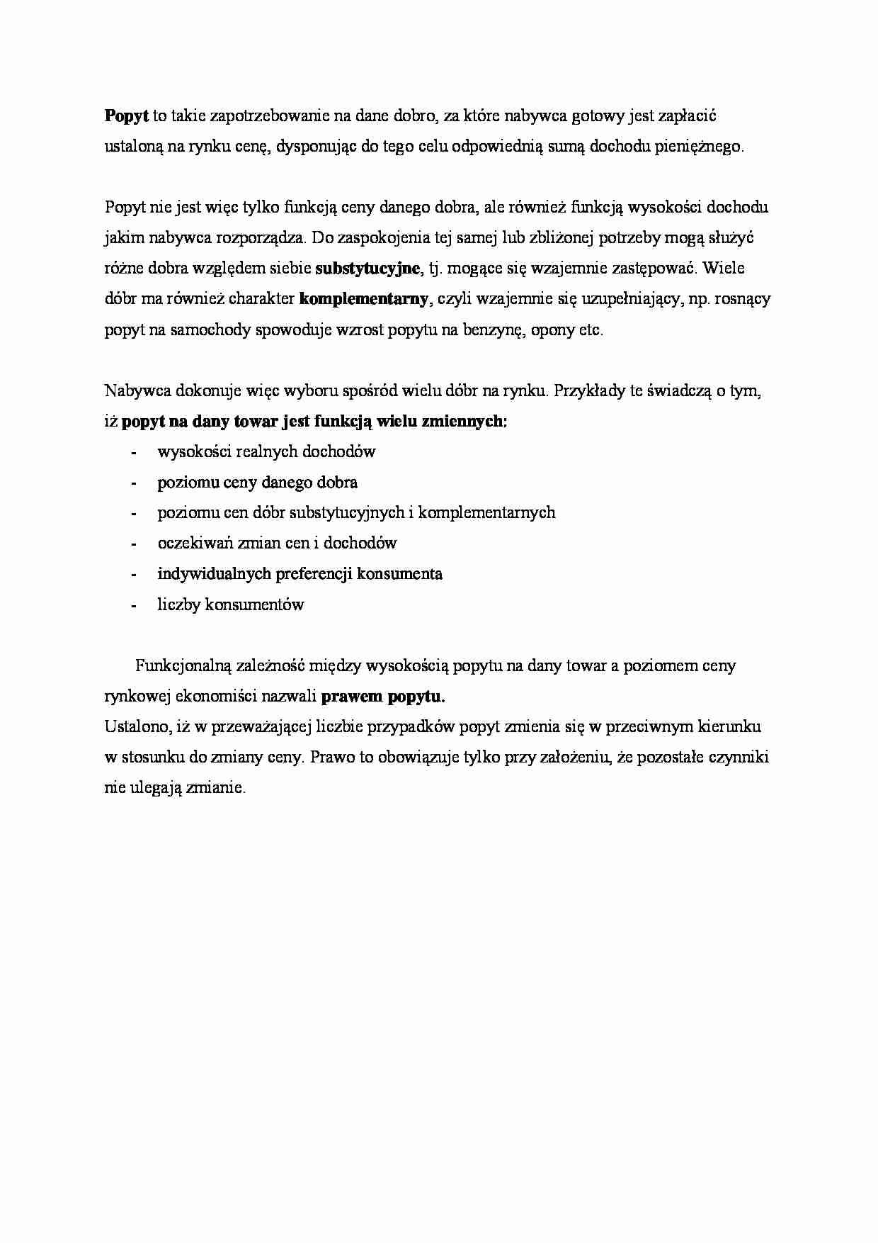 Popyt - dobra substytucyjne - strona 1