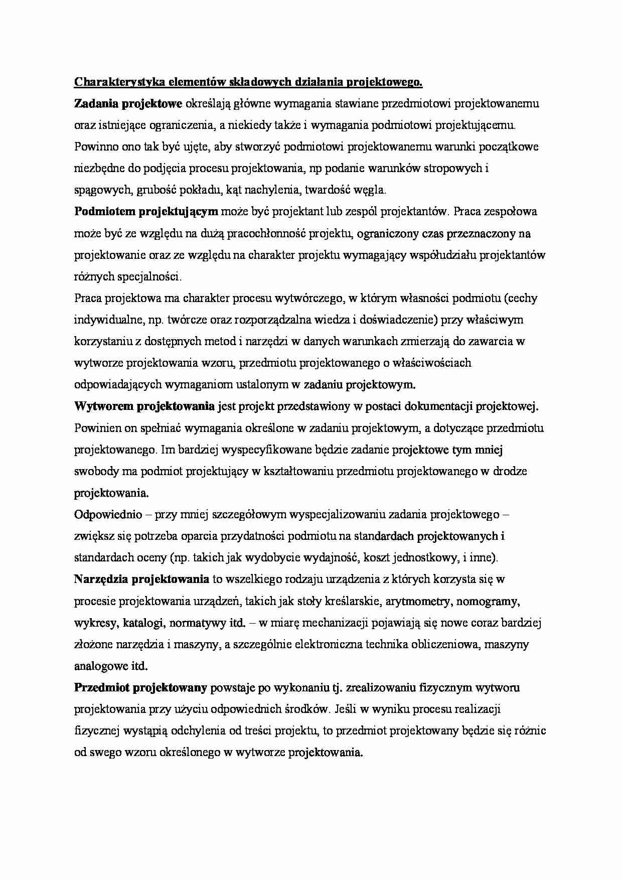 Charakterystyka elementów składowych dzia_łania projektowego - strona 1