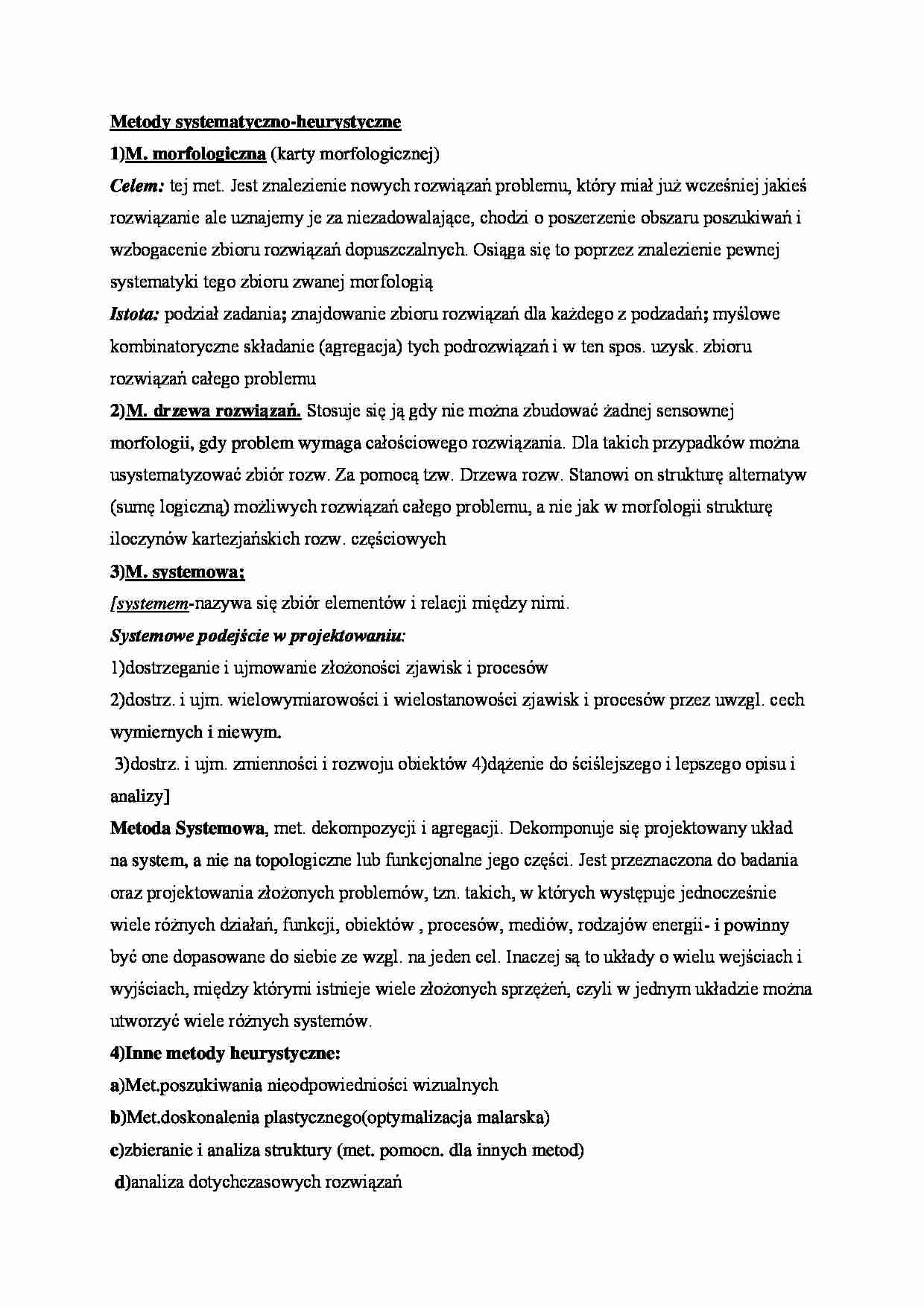 Metody systematyczno-heurystyczne - strona 1