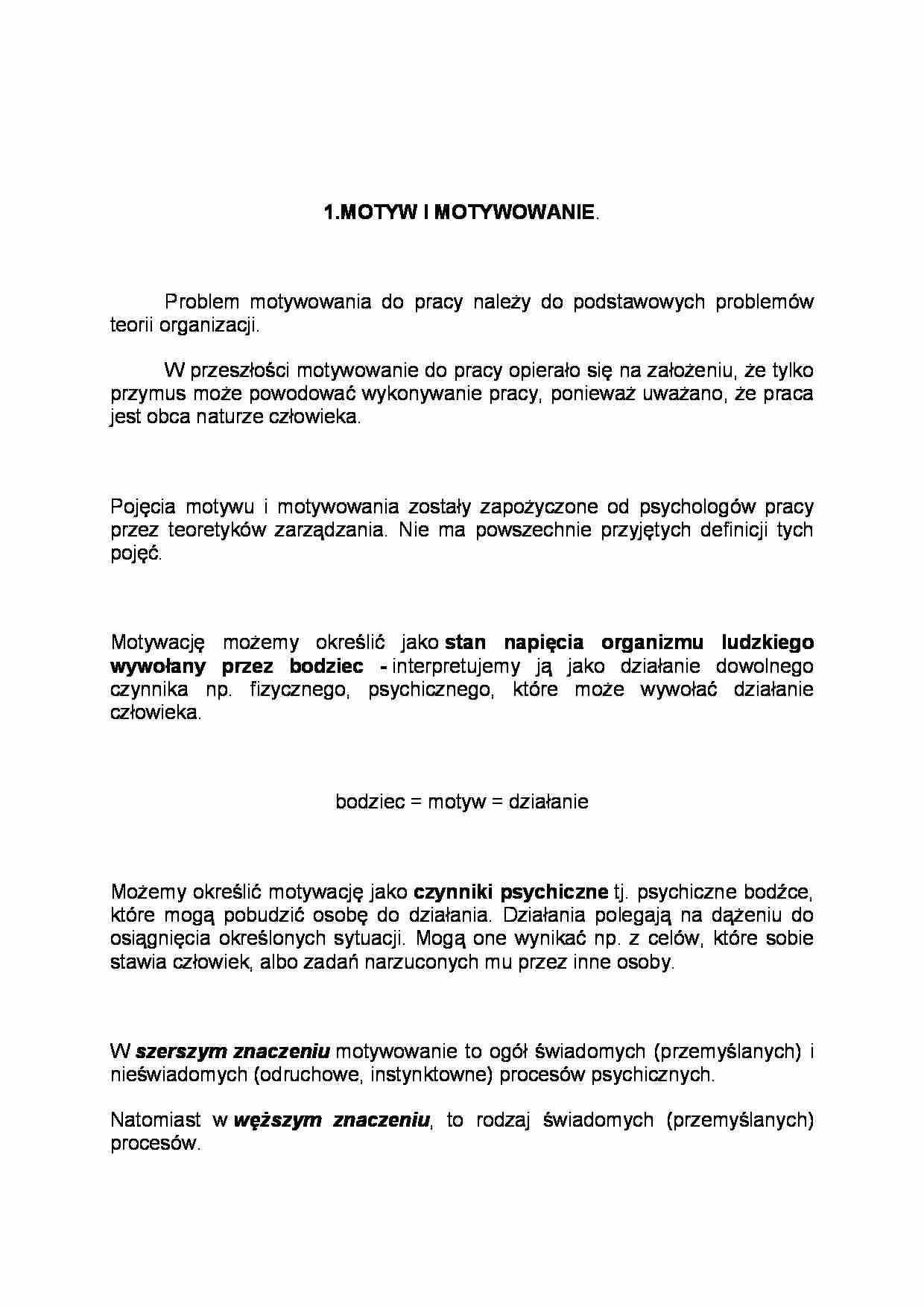 MOTYW I MOTYWOWANIE - strona 1