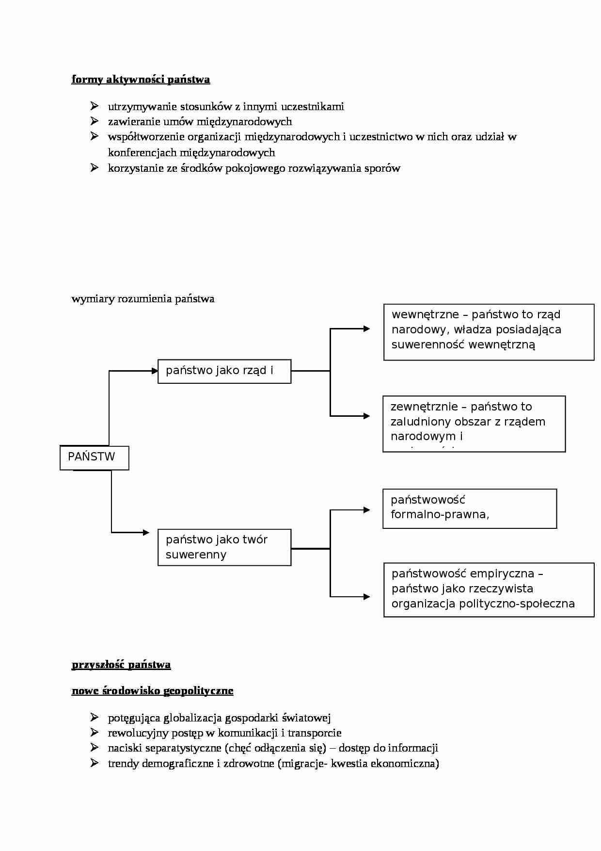 formy aktywności państwa - omówienie - strona 1