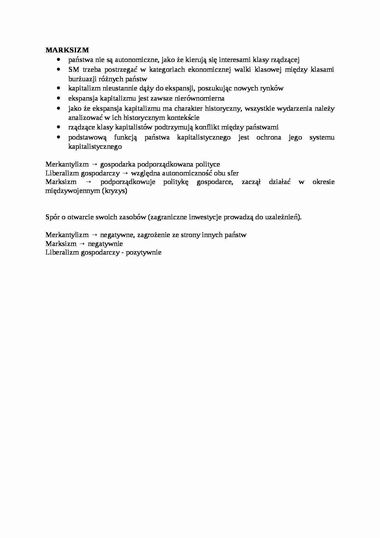 Marksizm - omówienie - strona 1