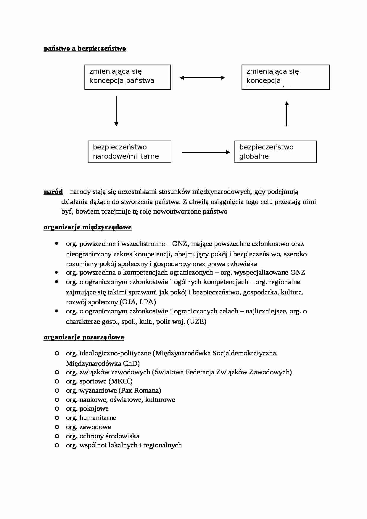 państwo a bezpieczeństwo - omówienie - strona 1