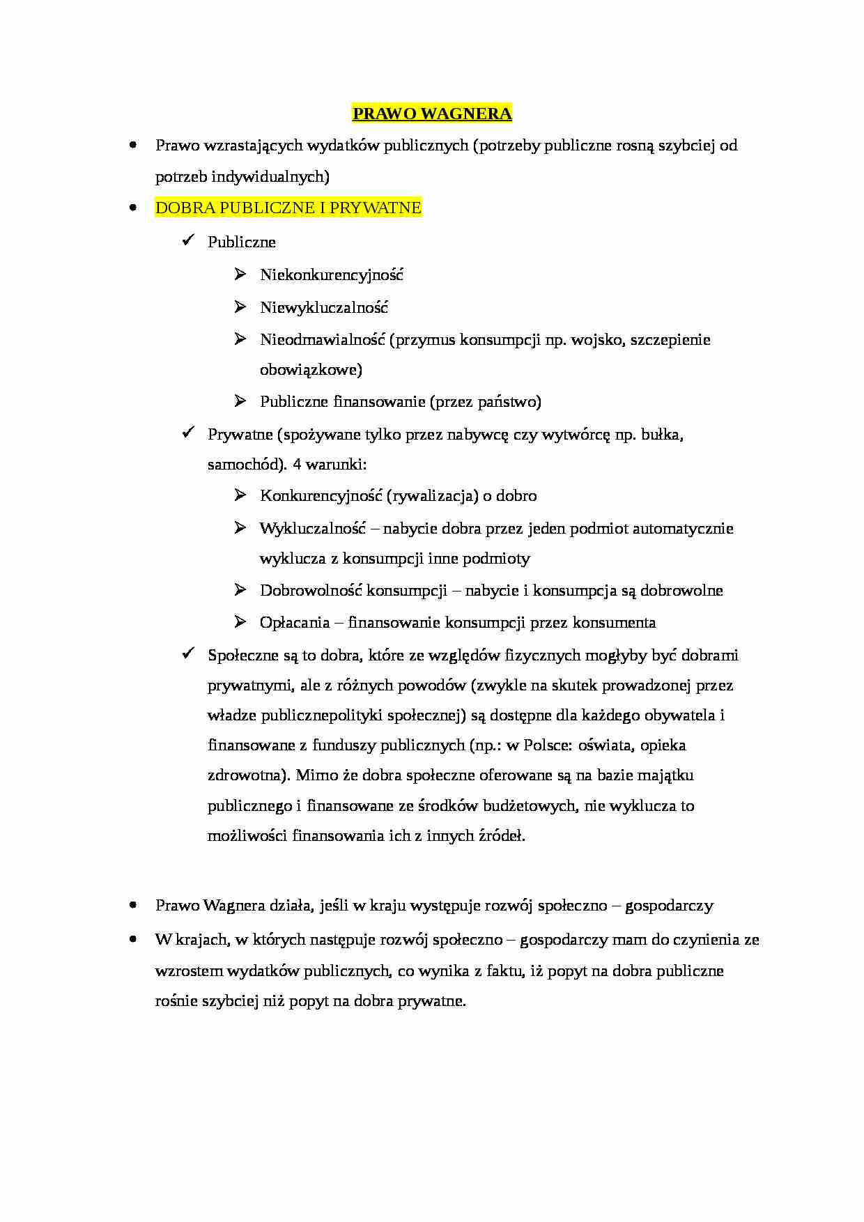 Prawo Wagnera - omówienie - strona 1