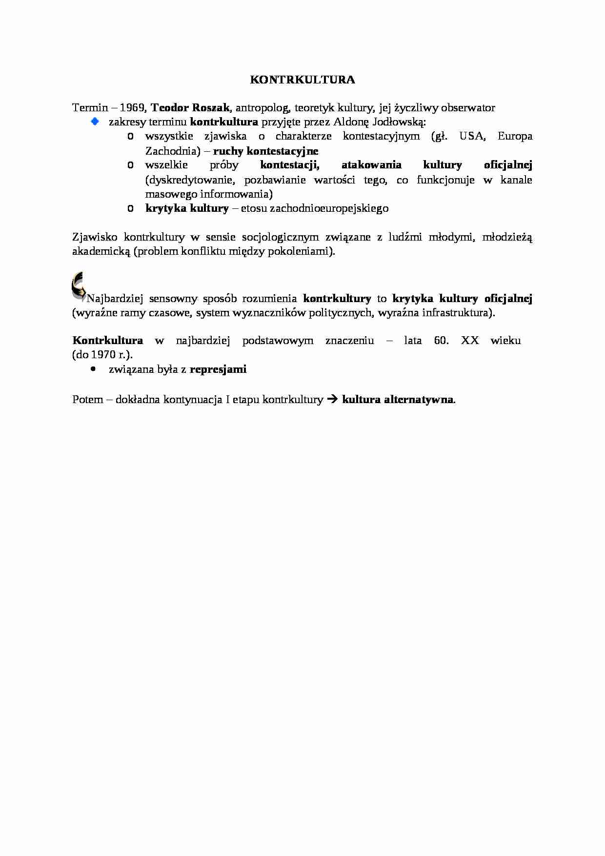 Kontrkultura - omówienie - strona 1