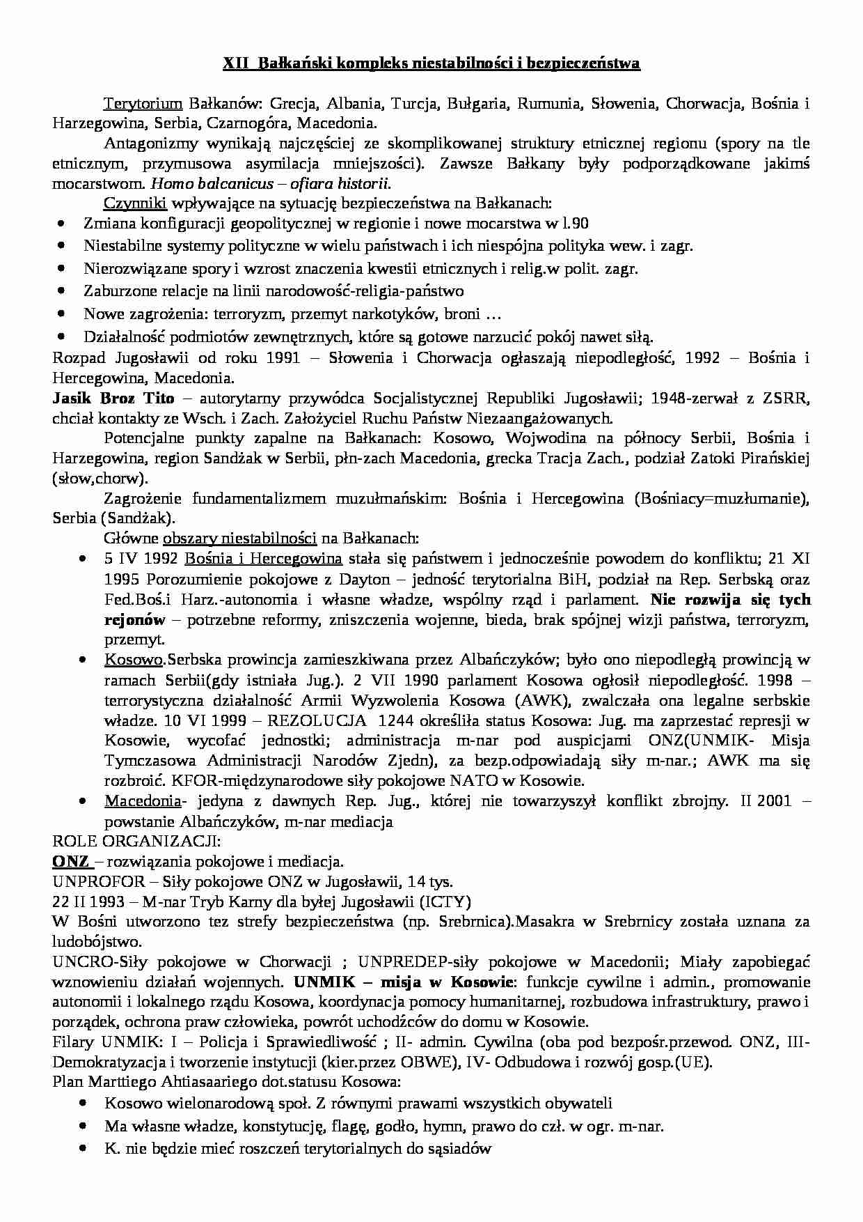 Bałkanski kompleks - omówienie - strona 1