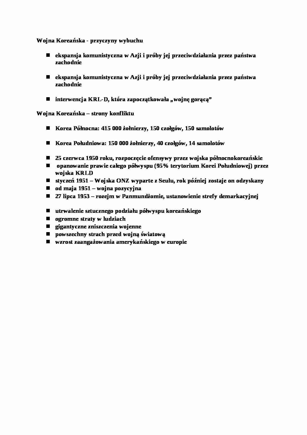 Wojna Koreańska - Przyczyny, strony konfliktu - strona 1