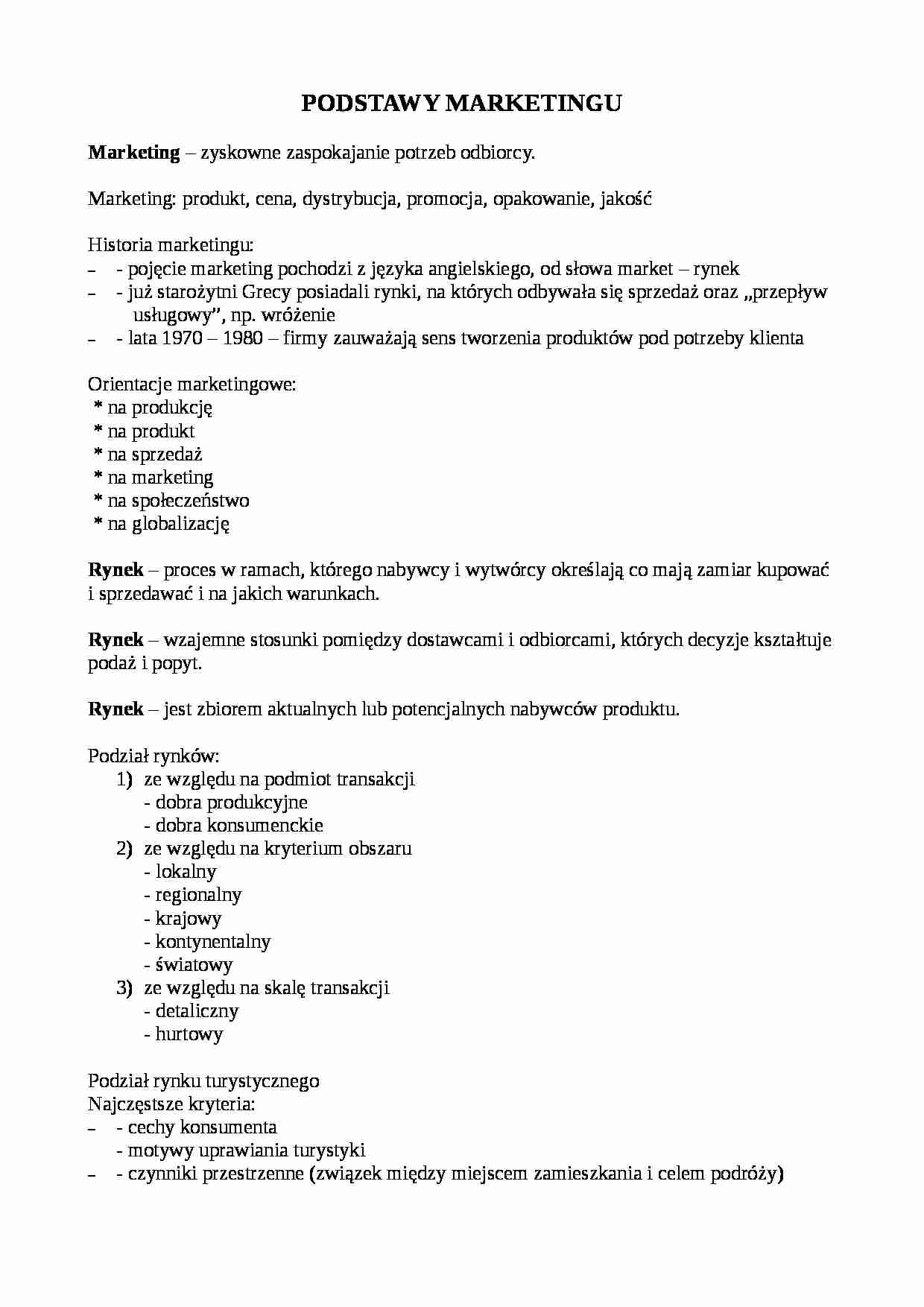 podstawy marketingu wykład - strona 1