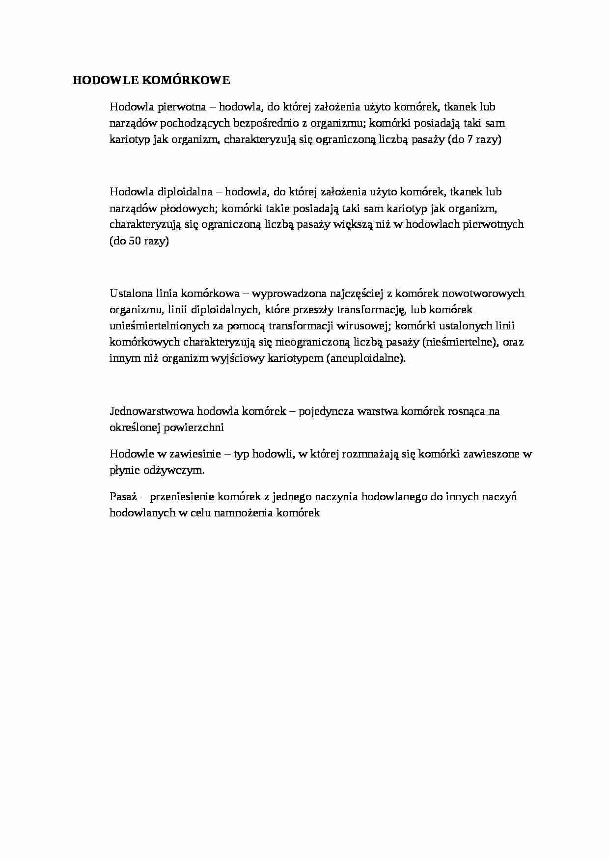 Hodowle komórkowe - omówienie - Hodowla pierwotna - strona 1