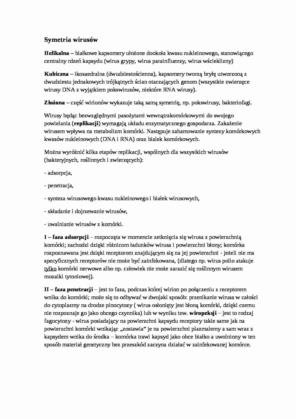 Symetria wirusów - omówienie - strona 1