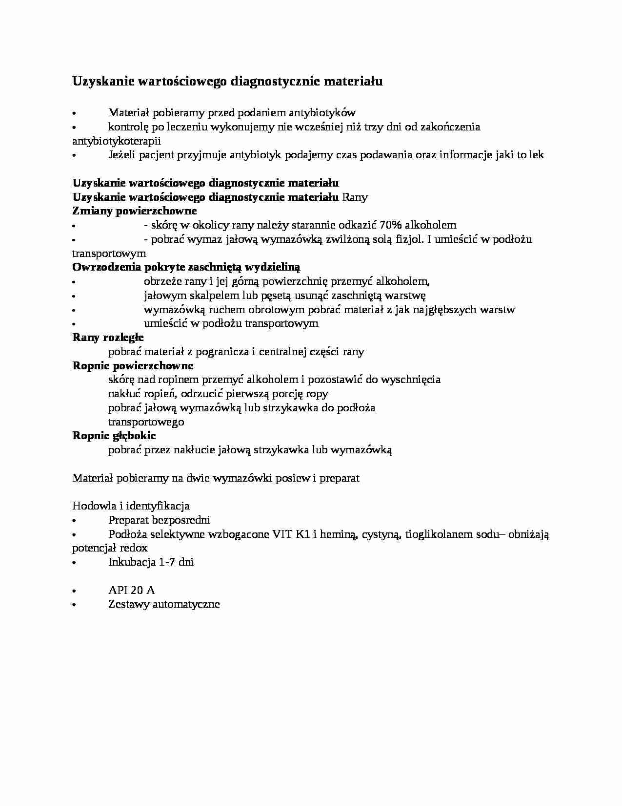 Uzyskanie wartościowego diagnostycznie  - omówienie - strona 1