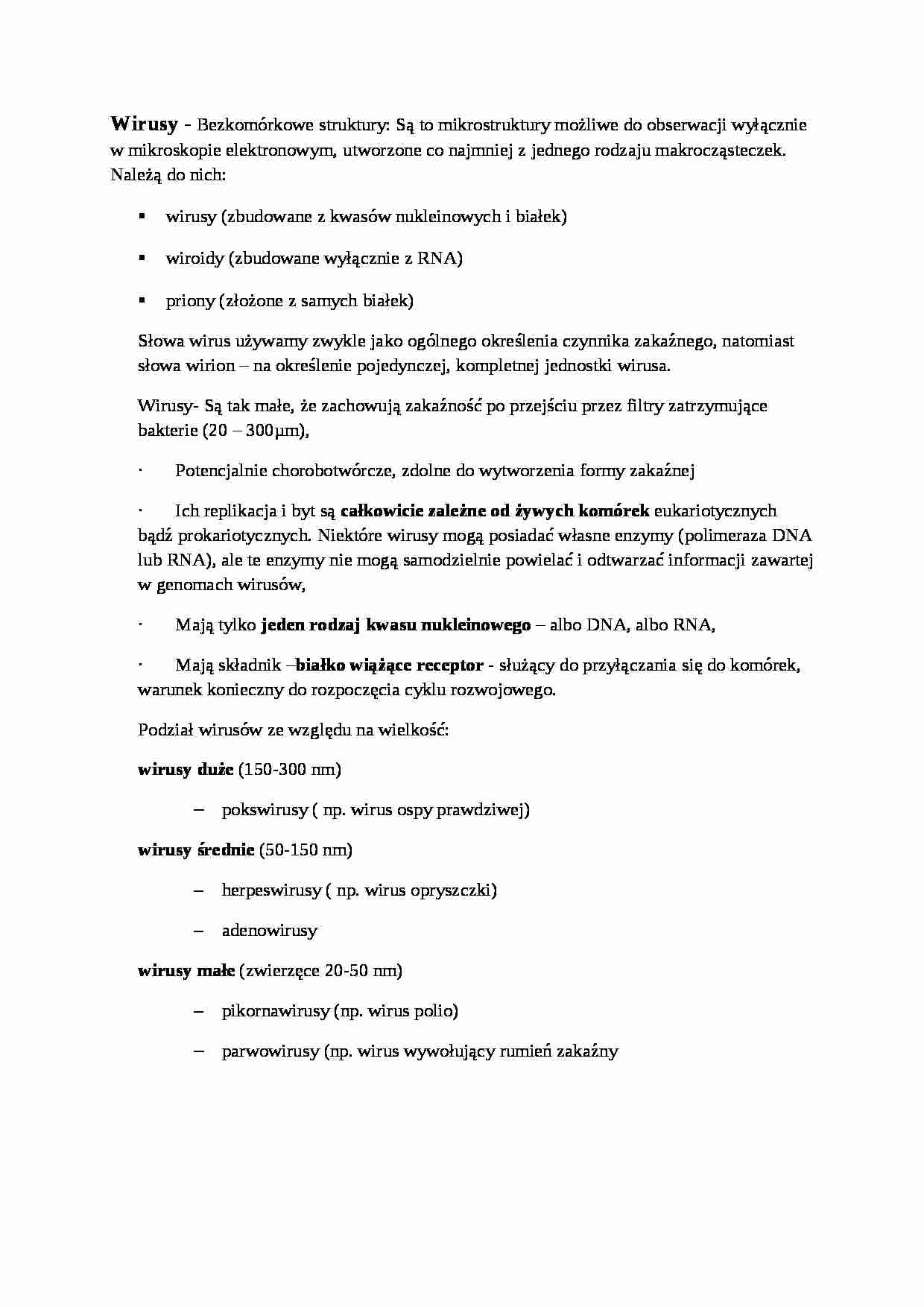 Wirusy - podstawowe informacje - strona 1