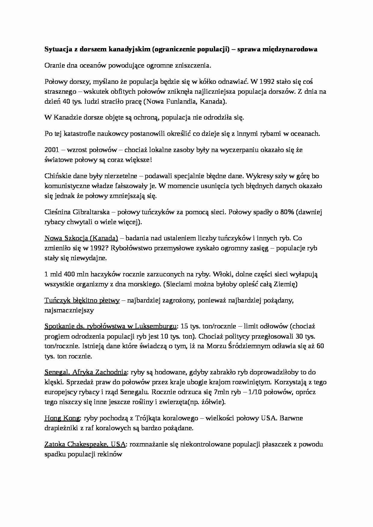 Połowy ryb - zagrożenia - strona 1