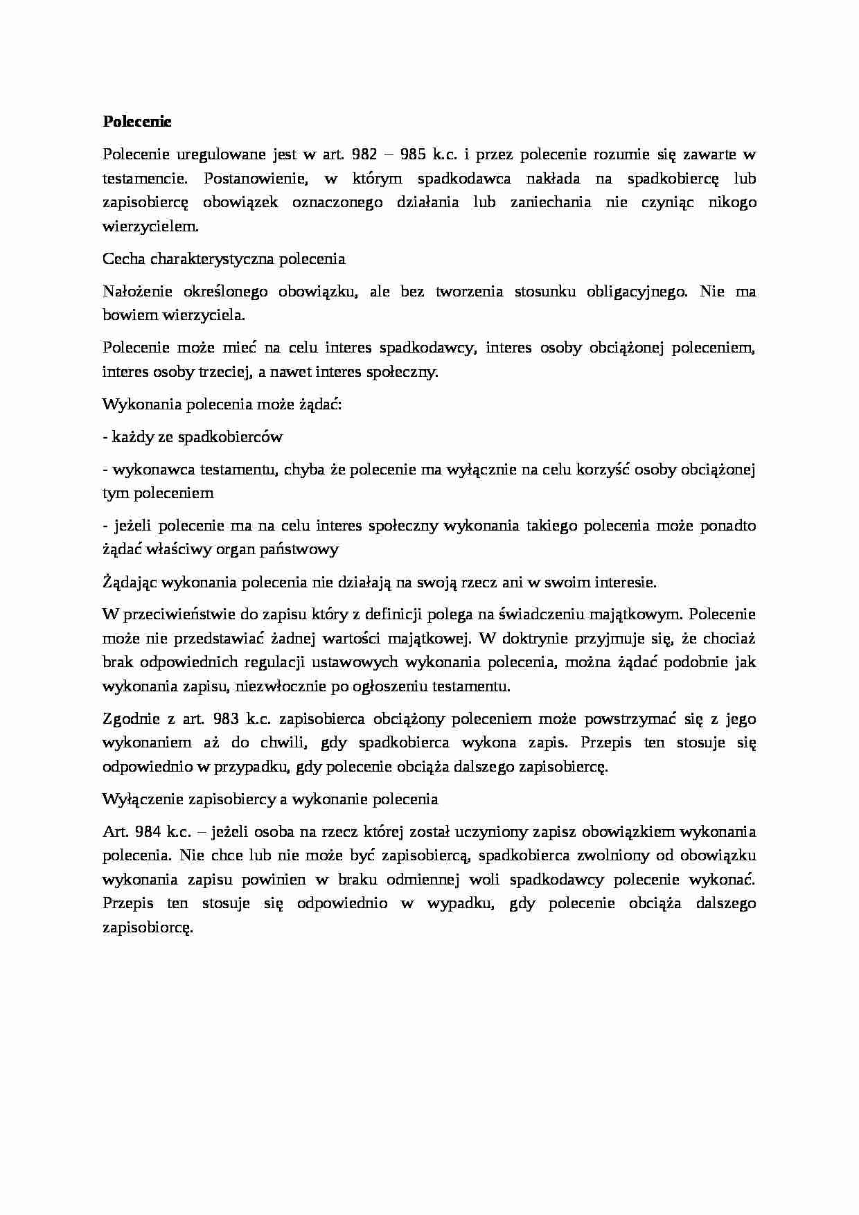 Polecenie - omówienie - strona 1