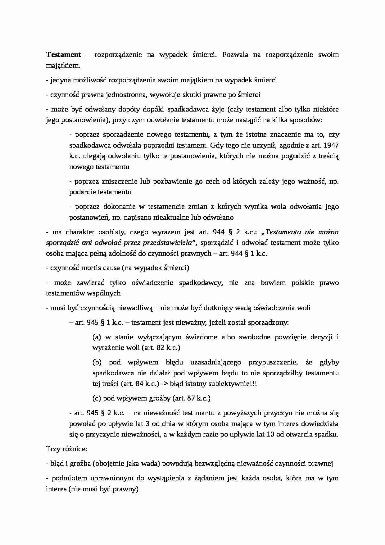 Testament - omówienie - strona 1