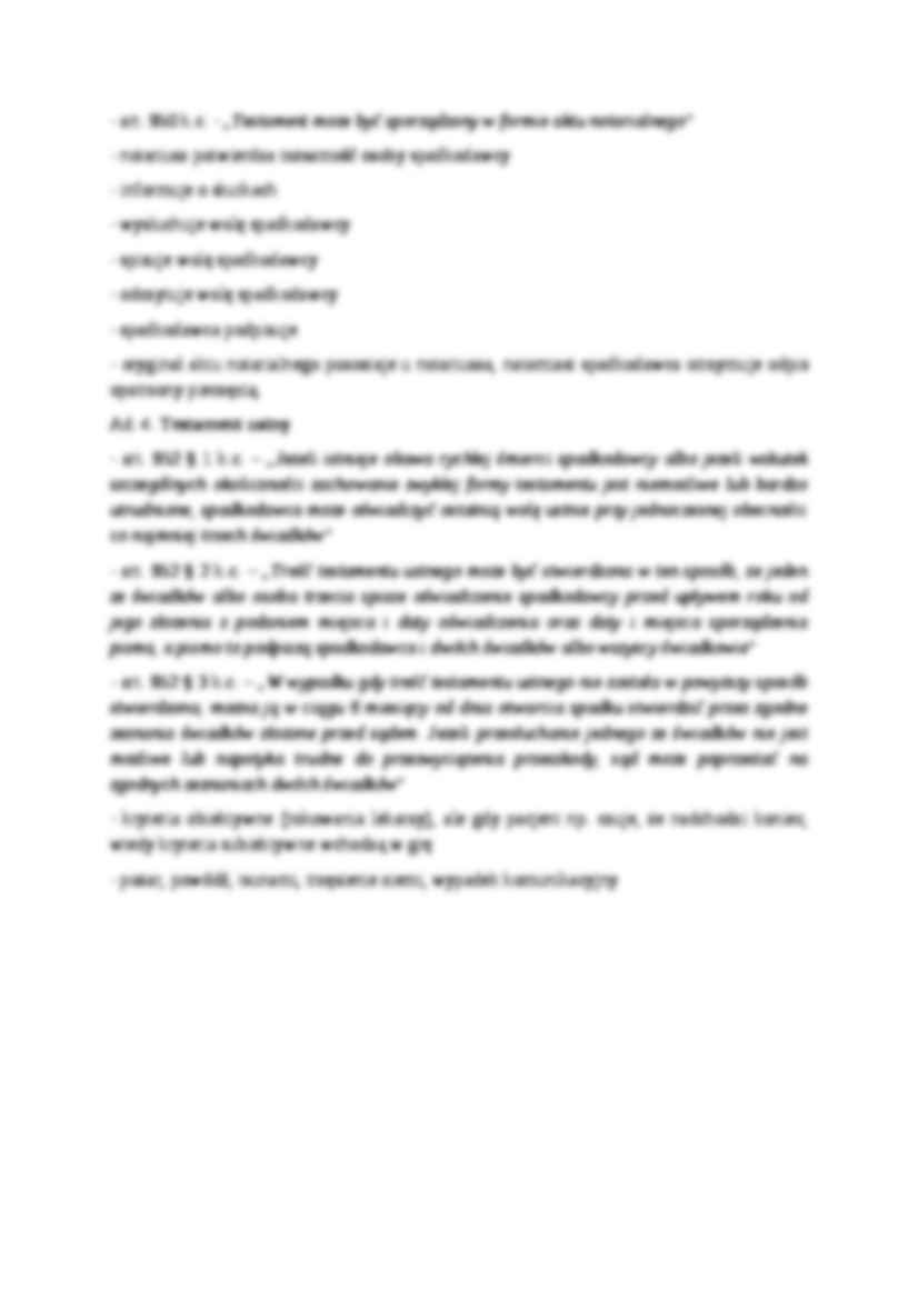 Treść i formy testamentu - omówienie - strona 3