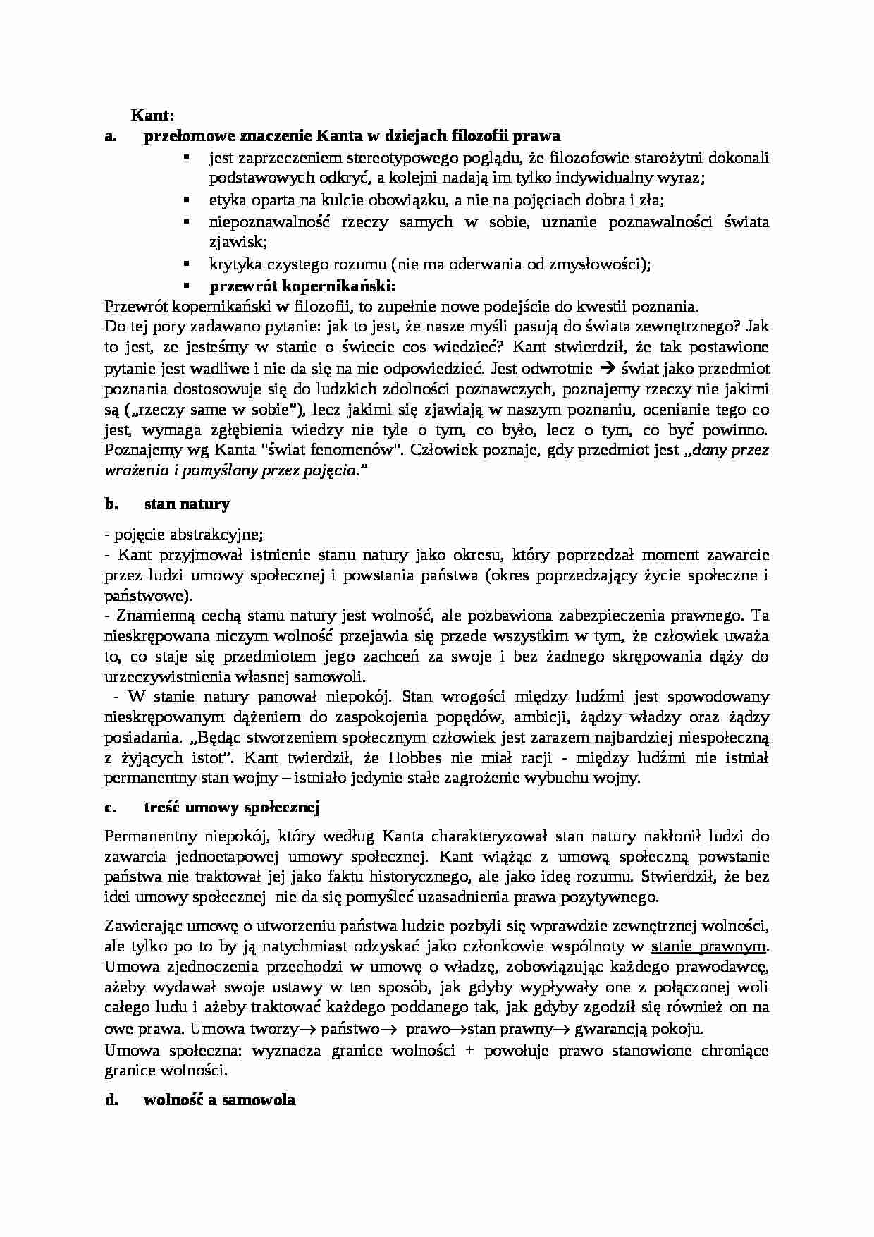 Kant - omówienie - strona 1