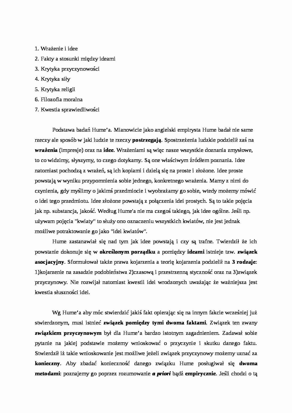 Hume - omówienie - strona 1