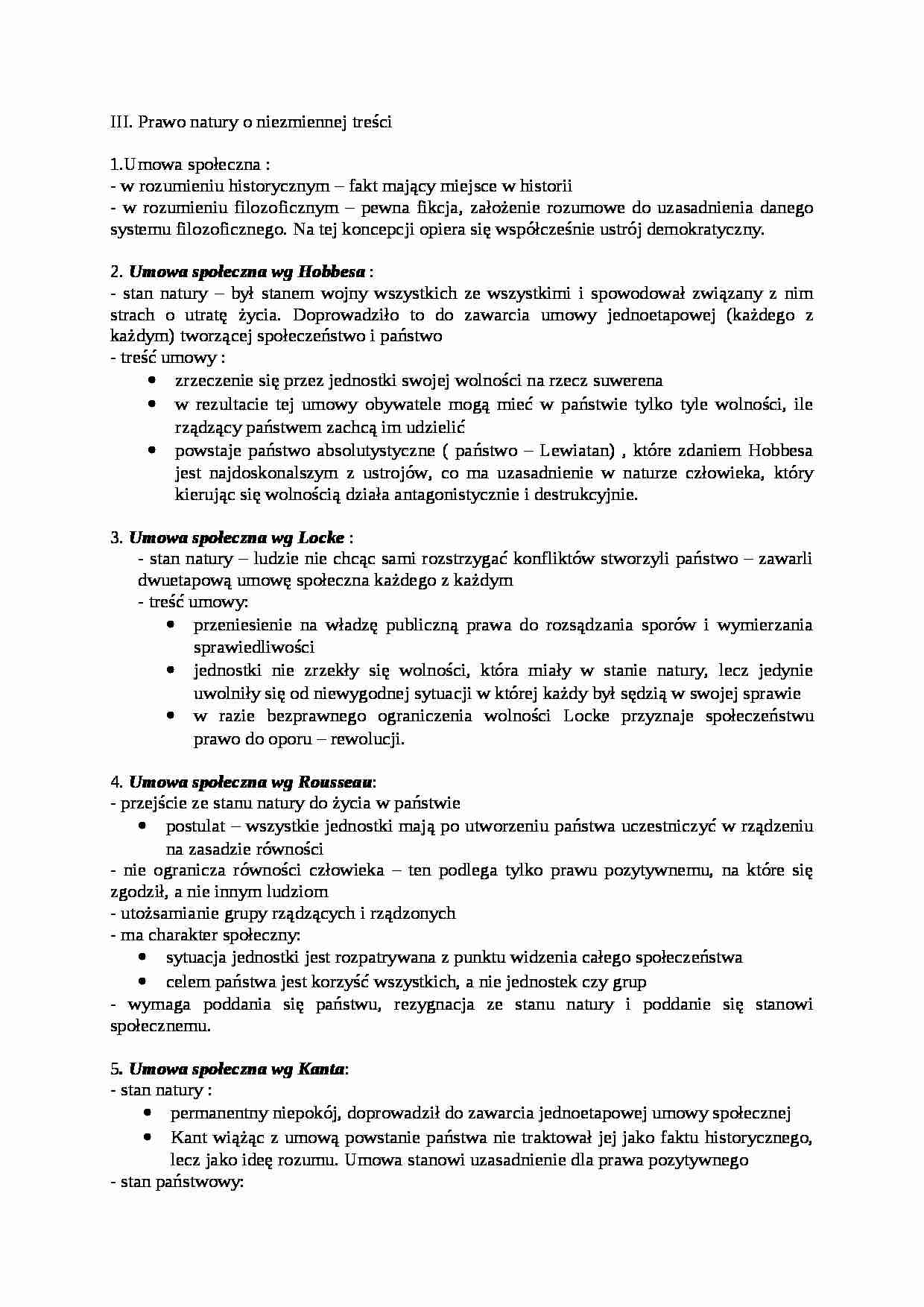 III Prawo natury o niezmienności treści - omówienie - strona 1