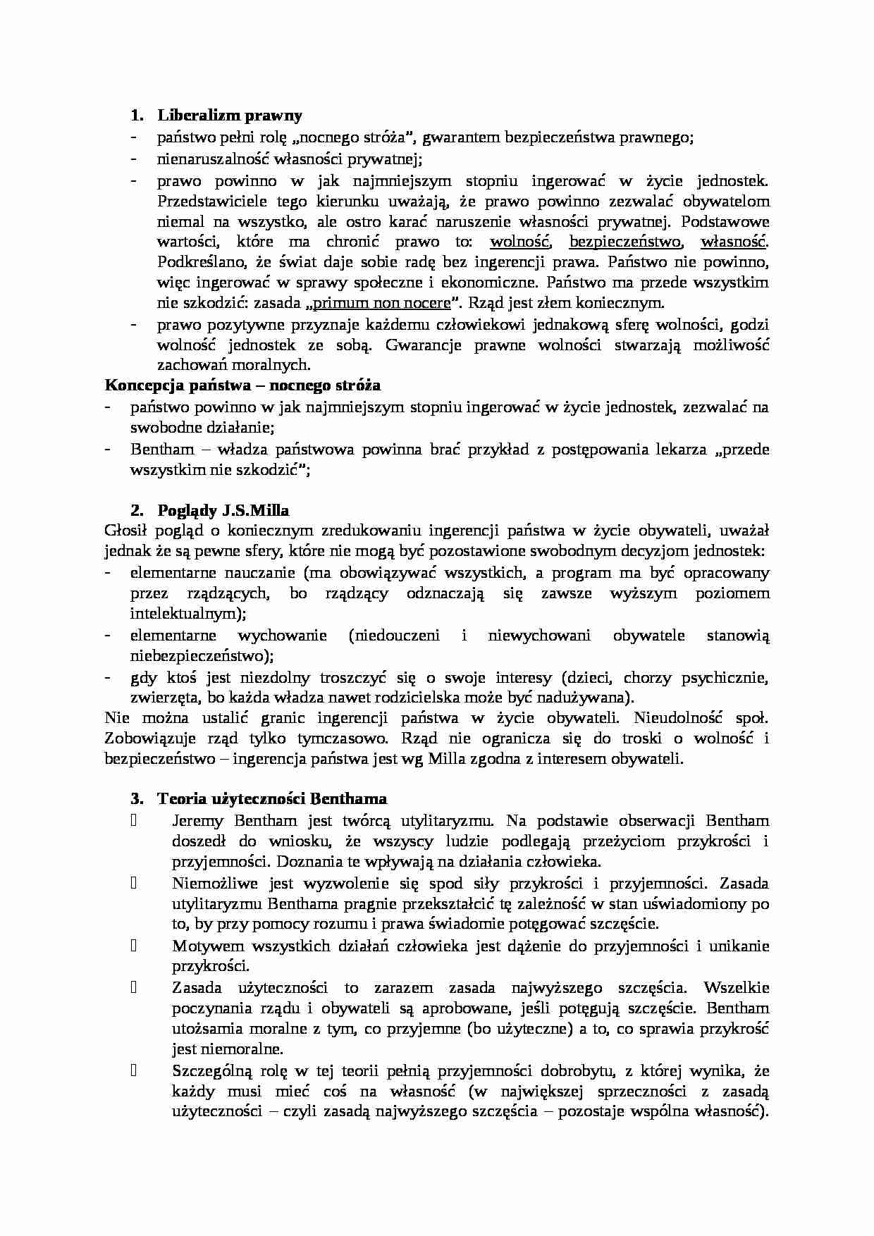 Liberalizm prawny - omówienie - strona 1