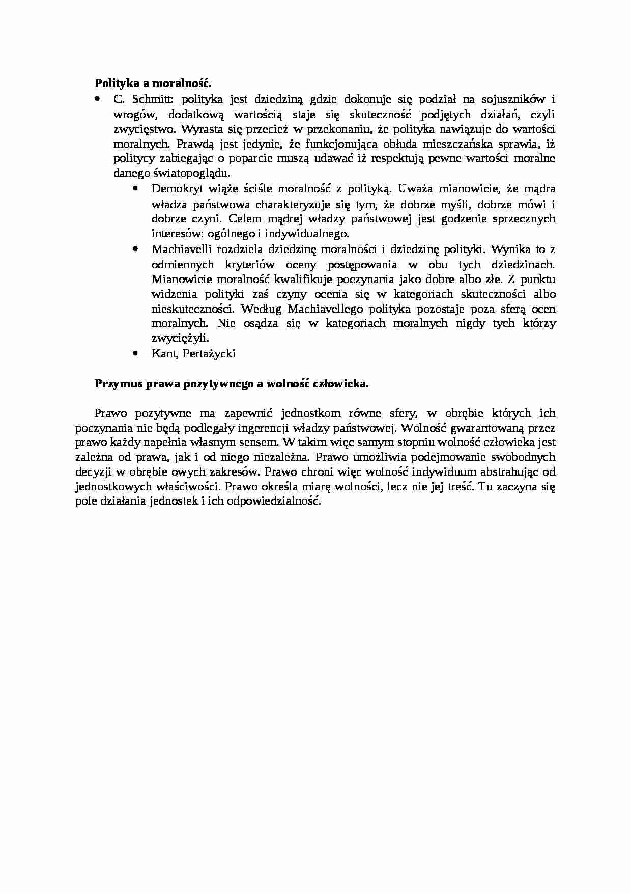 Polityka a moralność - omówienie - strona 1