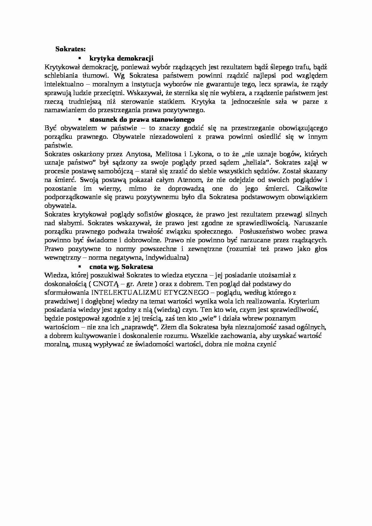 Sokrates - omówienie - strona 1
