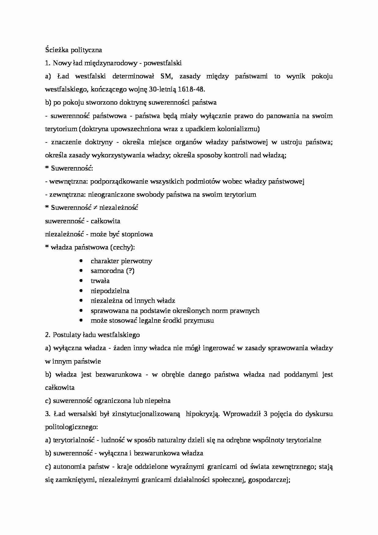 Ścieżka polityczna - wykład - strona 1