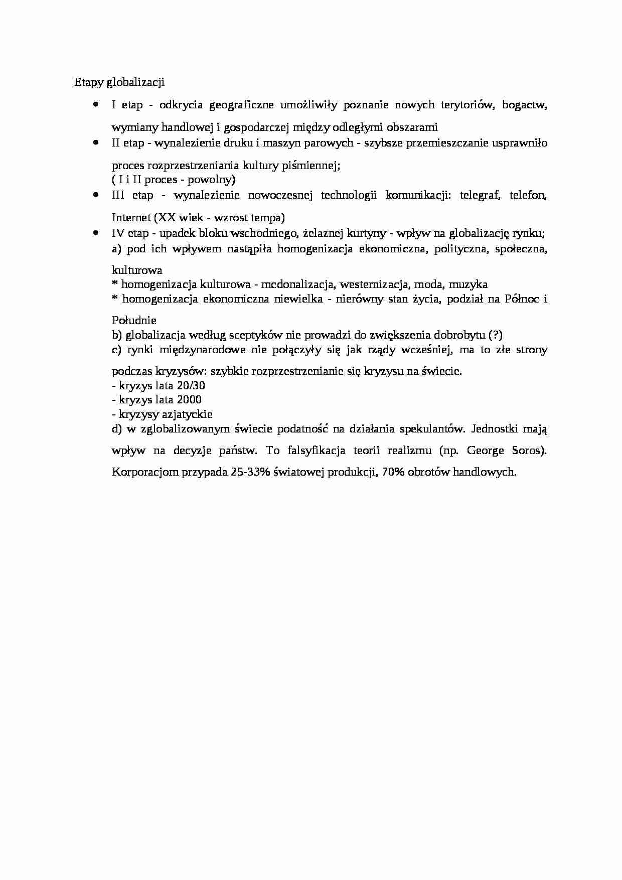 Etapy globalizacji - wykład - strona 1