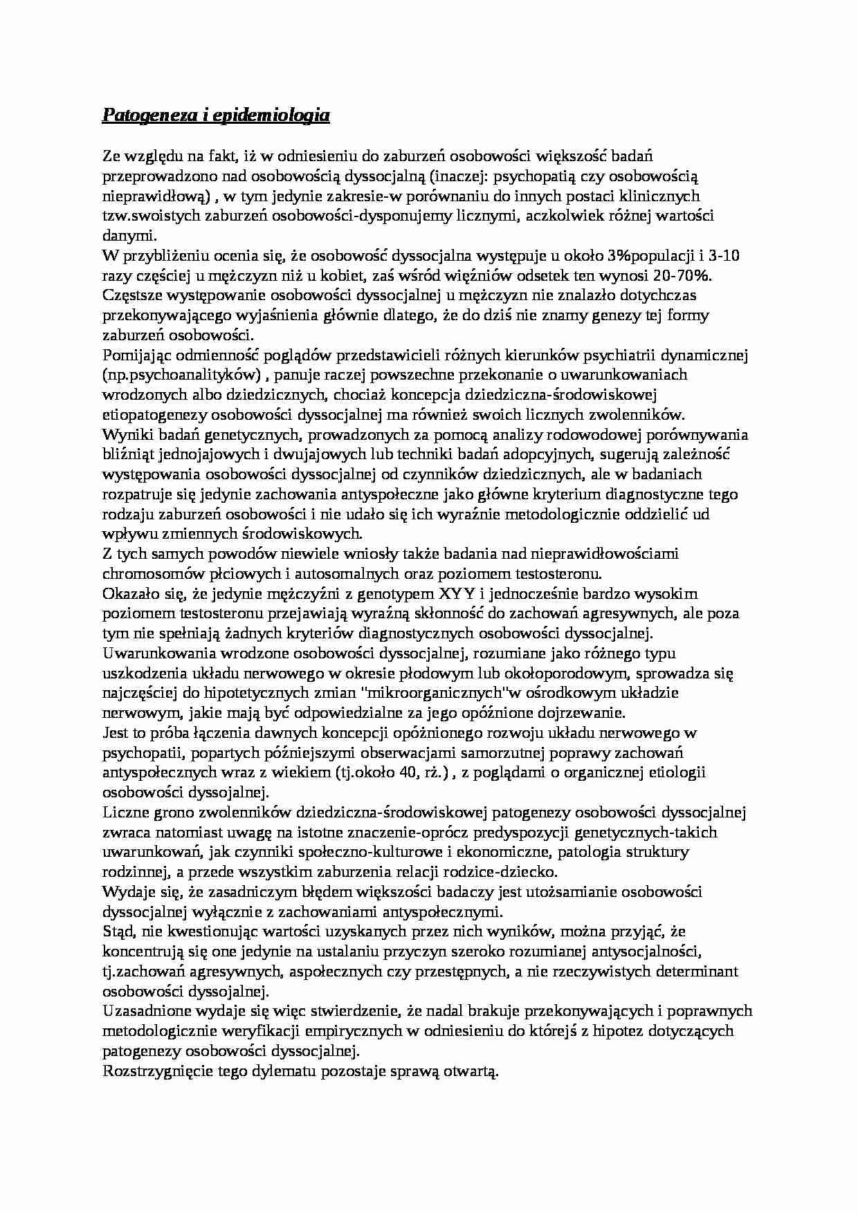 Patogeneza i epidemiologia - wykład - strona 1