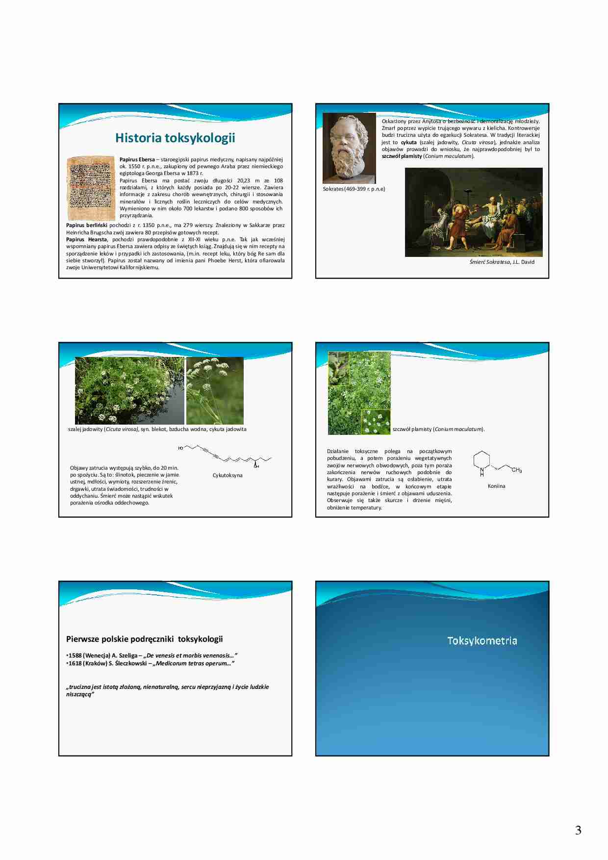 Toksykologia, Historia Toksykologii - strona 1