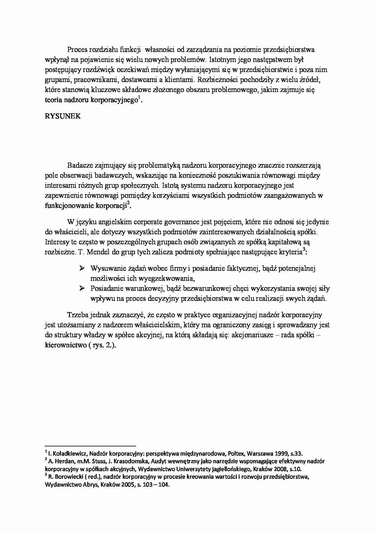 Analiza ryzyka - audyt- nadzór korporacyjny - praca - strona 1