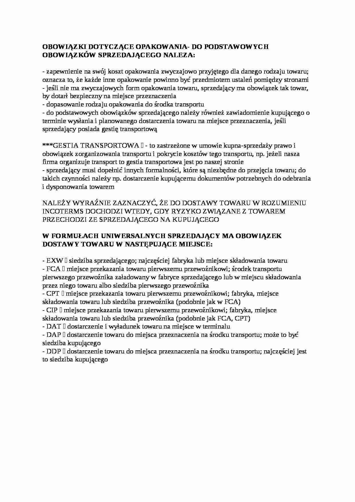 Gestia transportowa - omówienie - strona 1