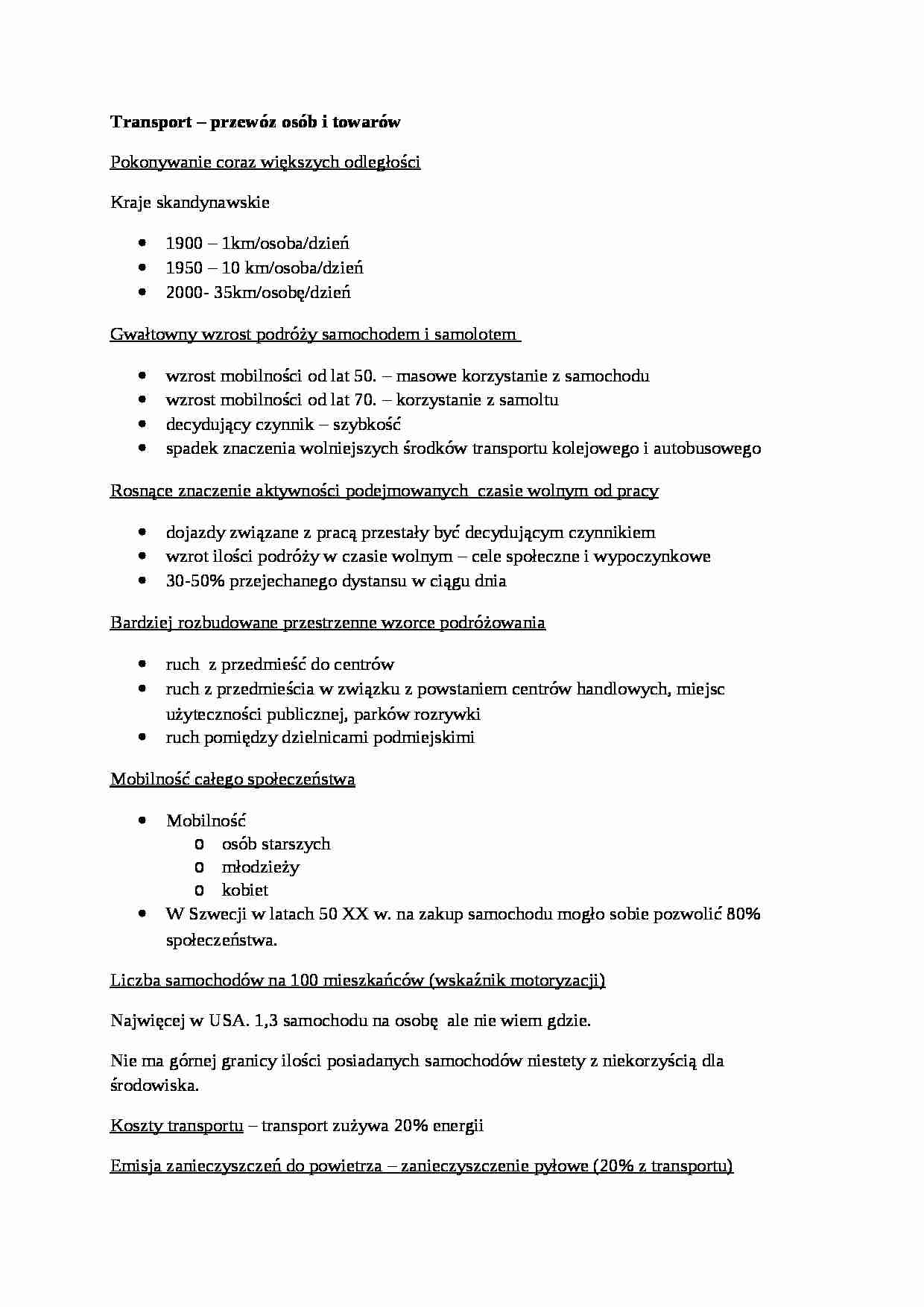 Transport - przewóz osób i towarów - strona 1