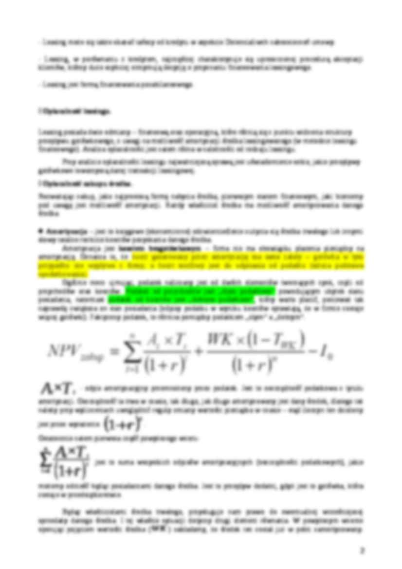 Leasing - opłacalność - strona 2