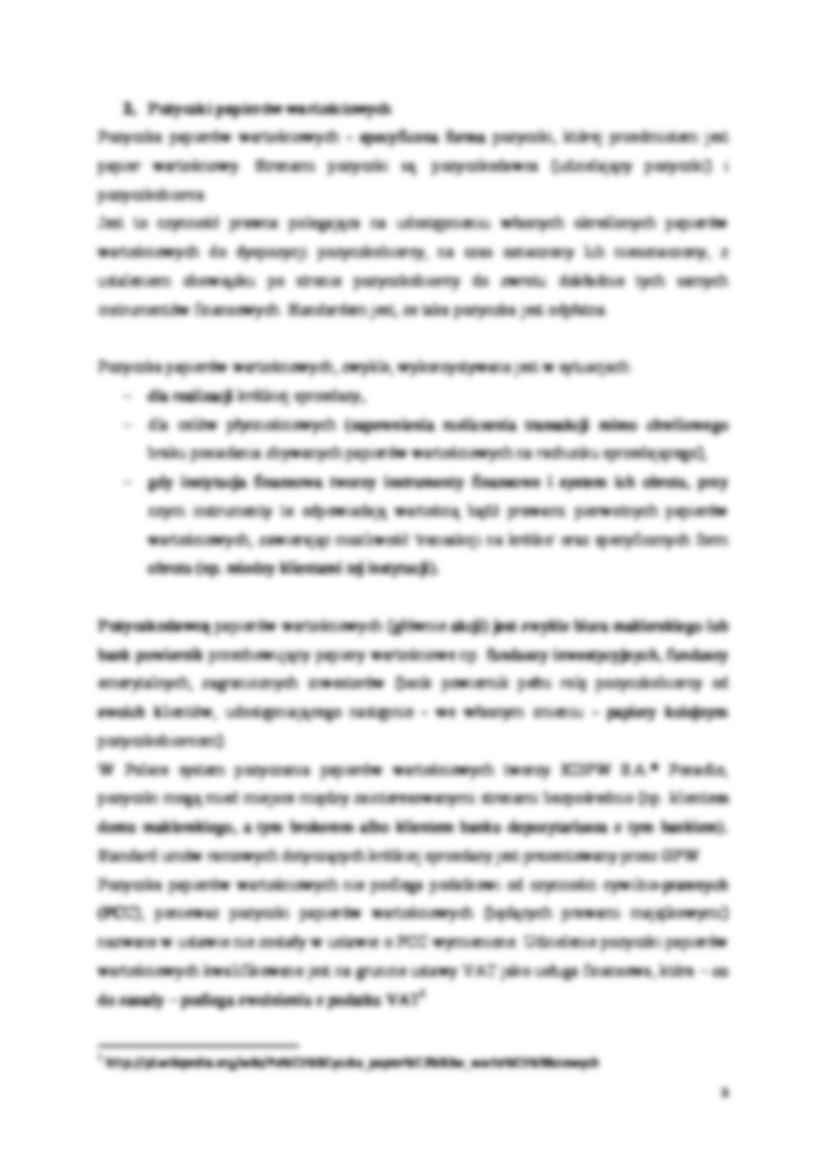 Krótka sprzedaż i pożyczki papierów wartościowych na rynku kapitałowym-projekt - strona 3