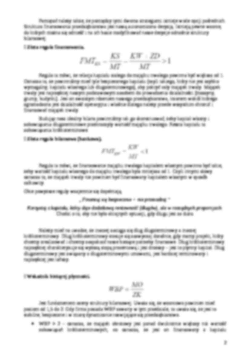 Analiza finansowa - Zarządzanie bilansem przedsiębiorstwa. - strona 2