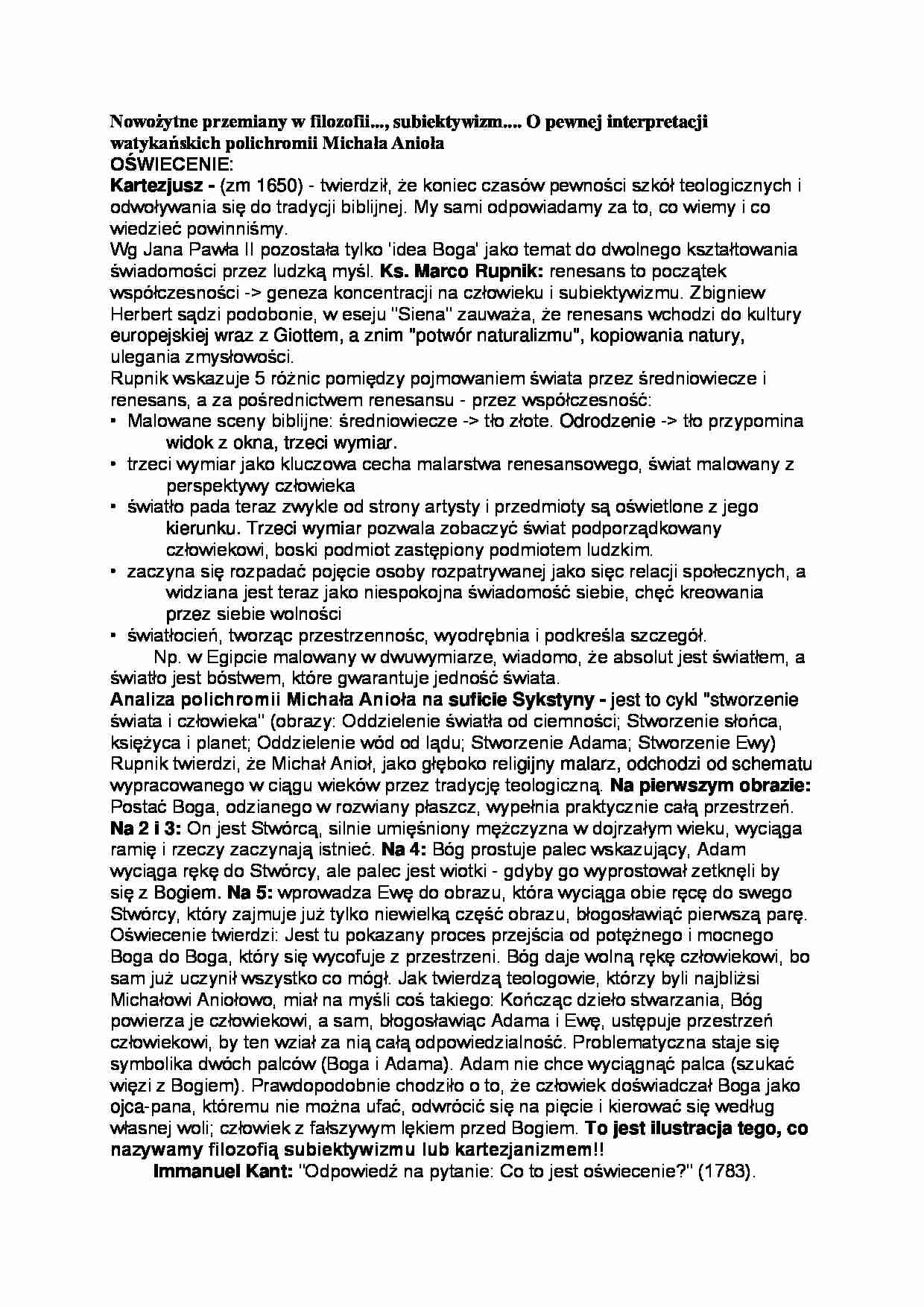 Nowożytne przemiany w filozofii - wykład - strona 1