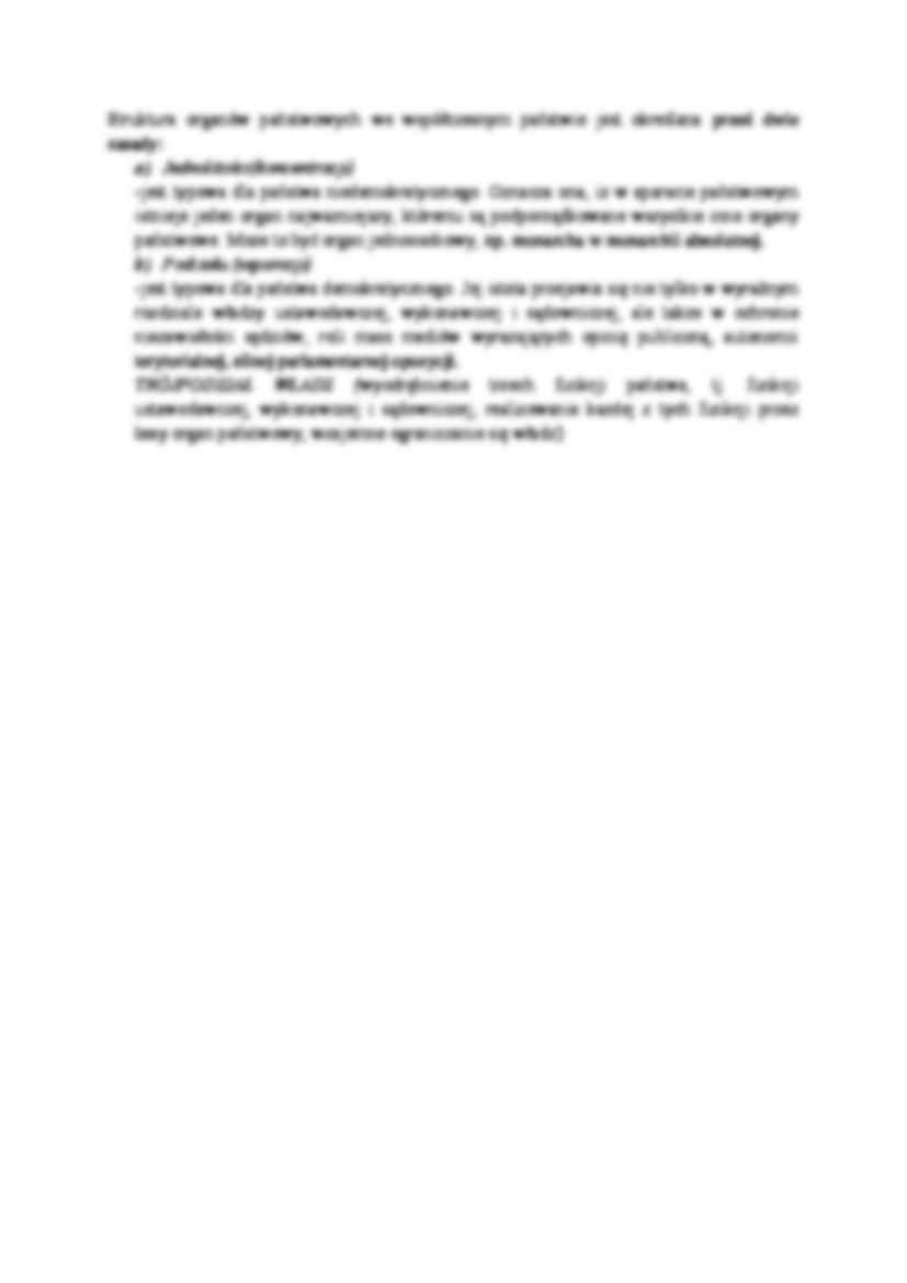 System organów państwowych współczesnego państwa - wykład - strona 2