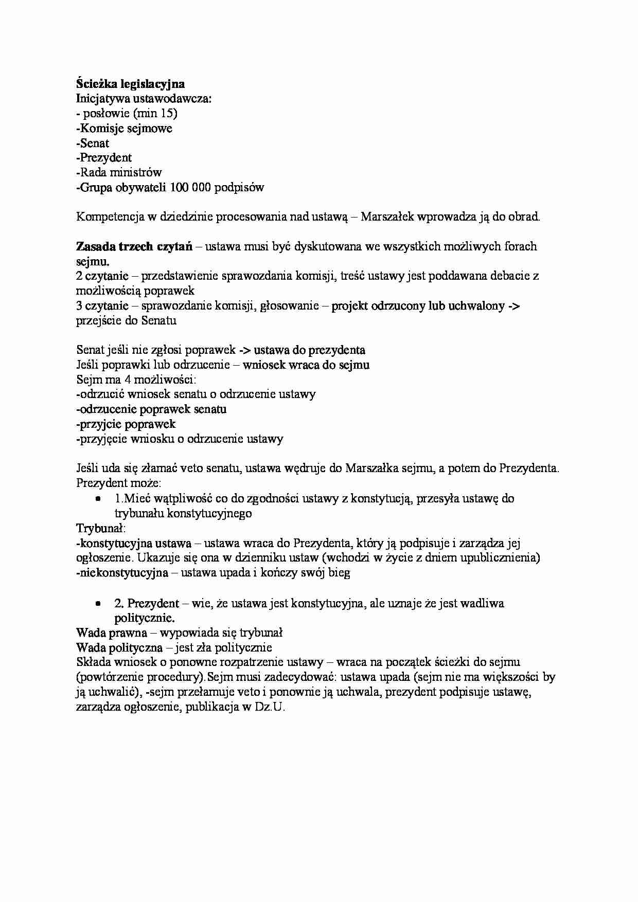 Ścieżka legislacyjna - wykład - strona 1