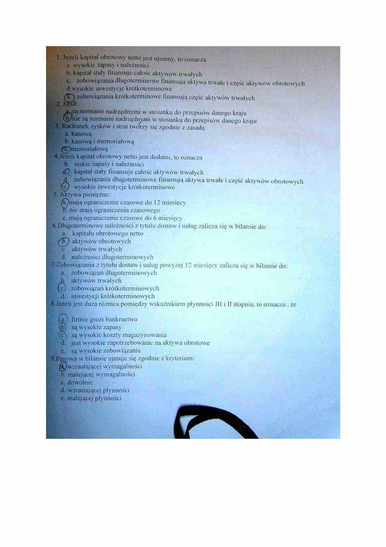 Analiza ekonomiczna - test wiedzy - strona 1