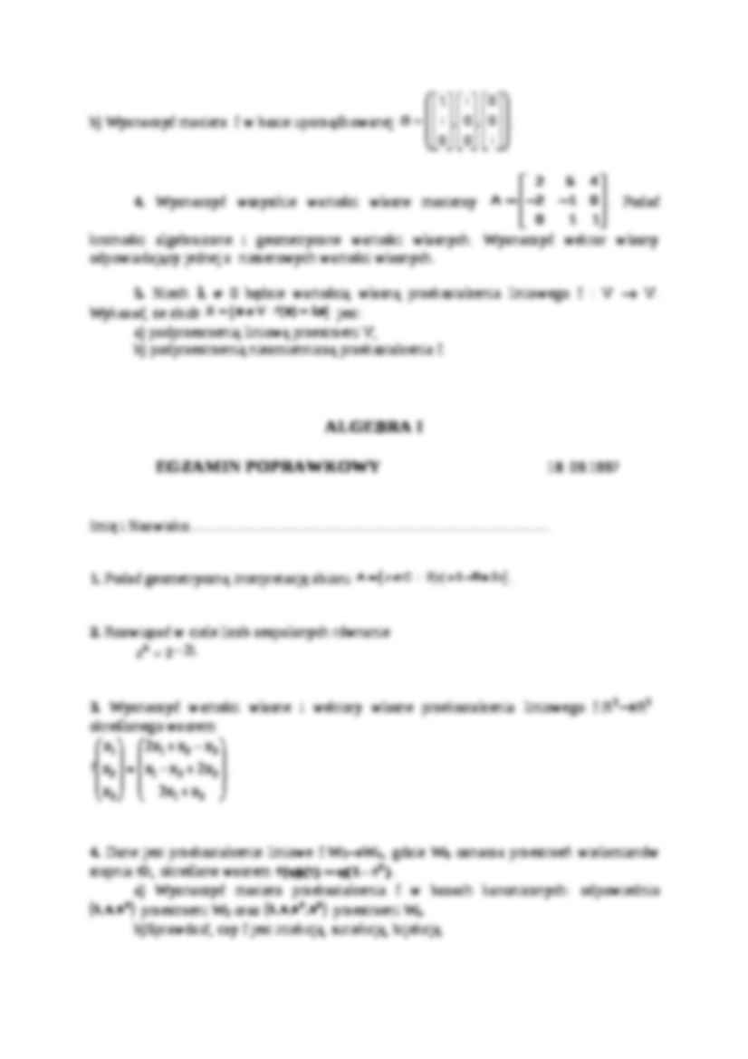 Egzamin z algebry - interpretacja geometryczna zbioru - strona 3