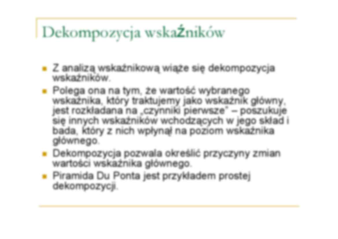 Wykład - Schemat Du Ponta, Dekompozycja wskaźników - strona 3