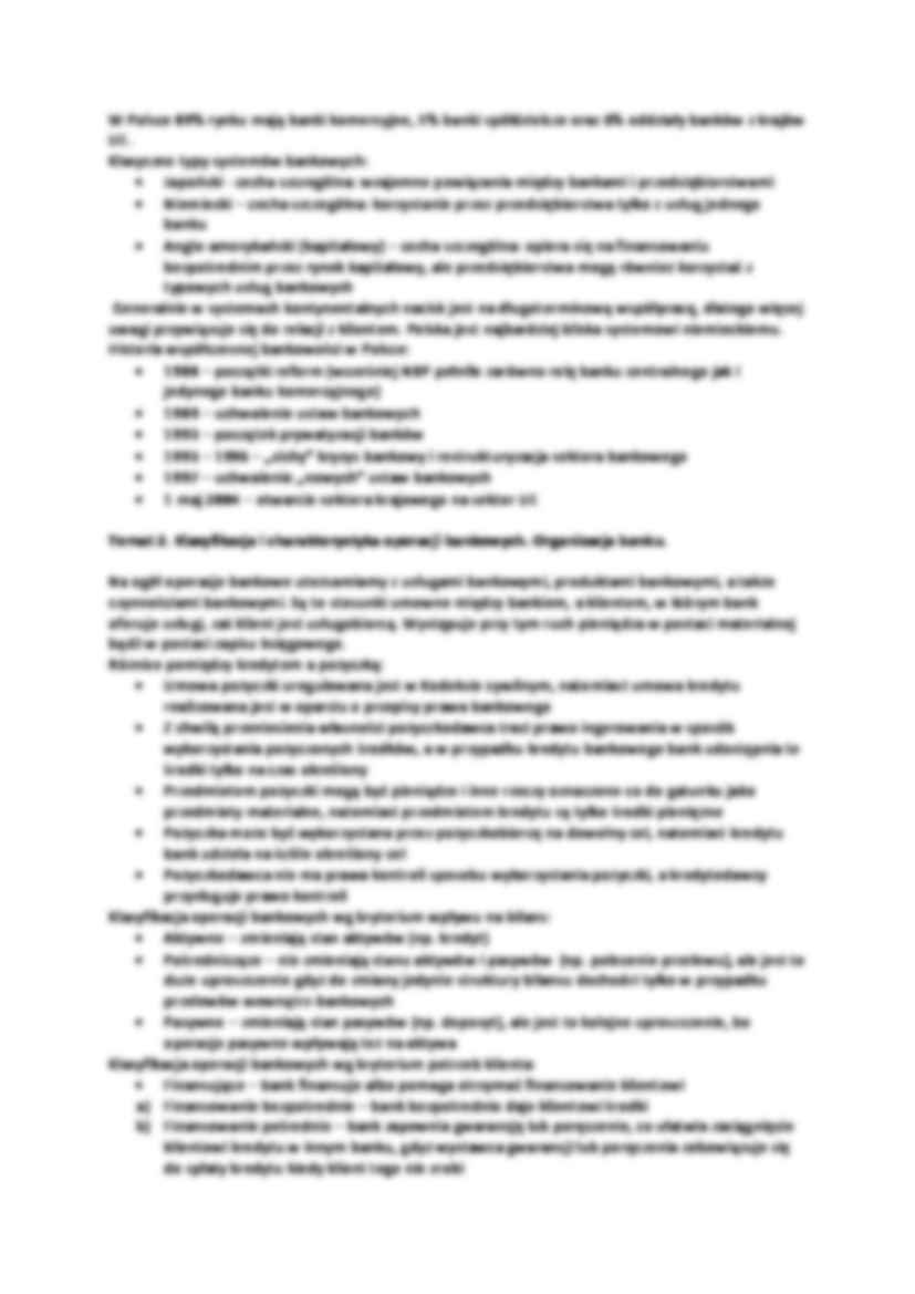 wykład -  System bankowy. Rodzaje banków - strona 2