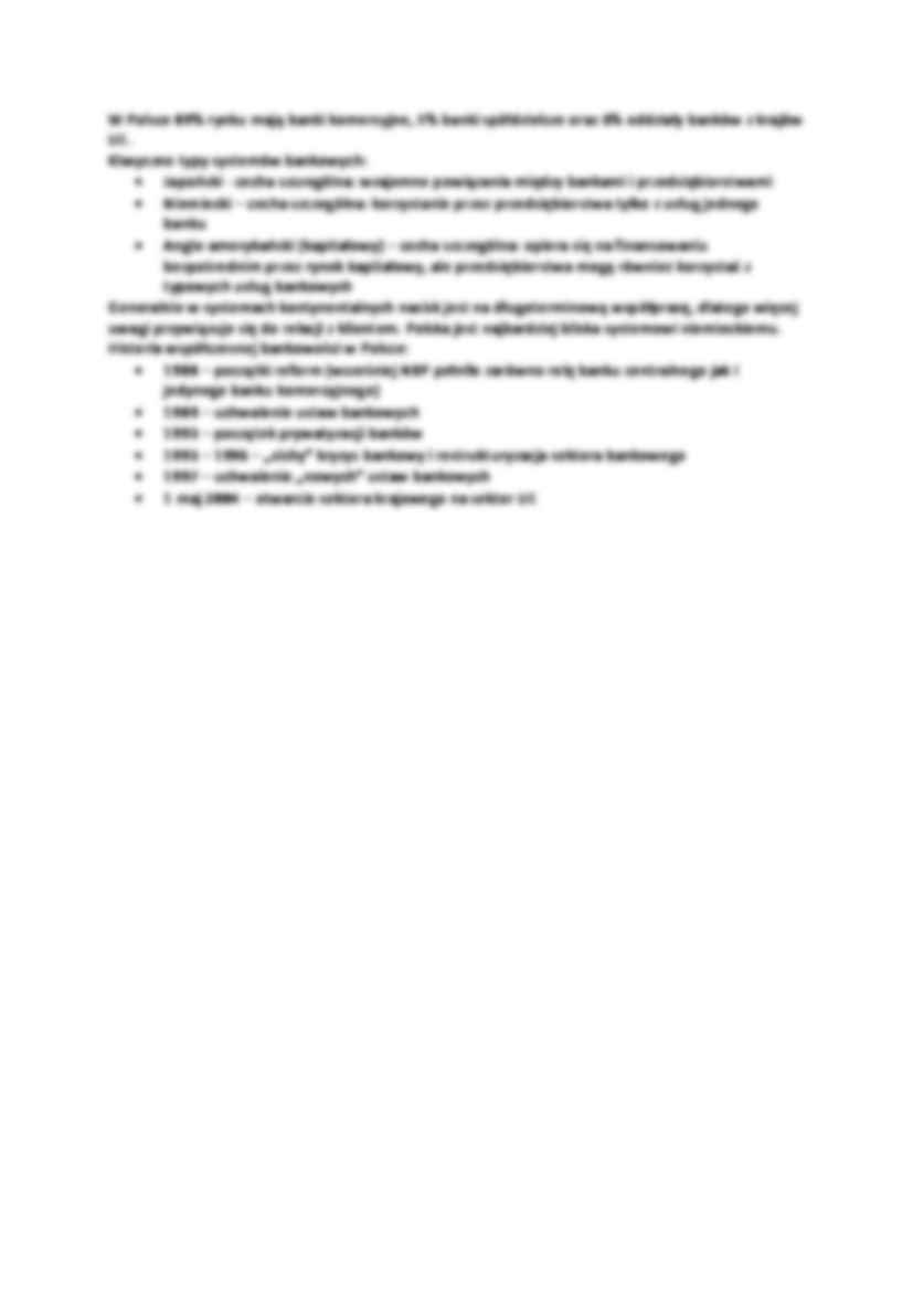 Wykład - System bankowy. Rodzaje banków - strona 2