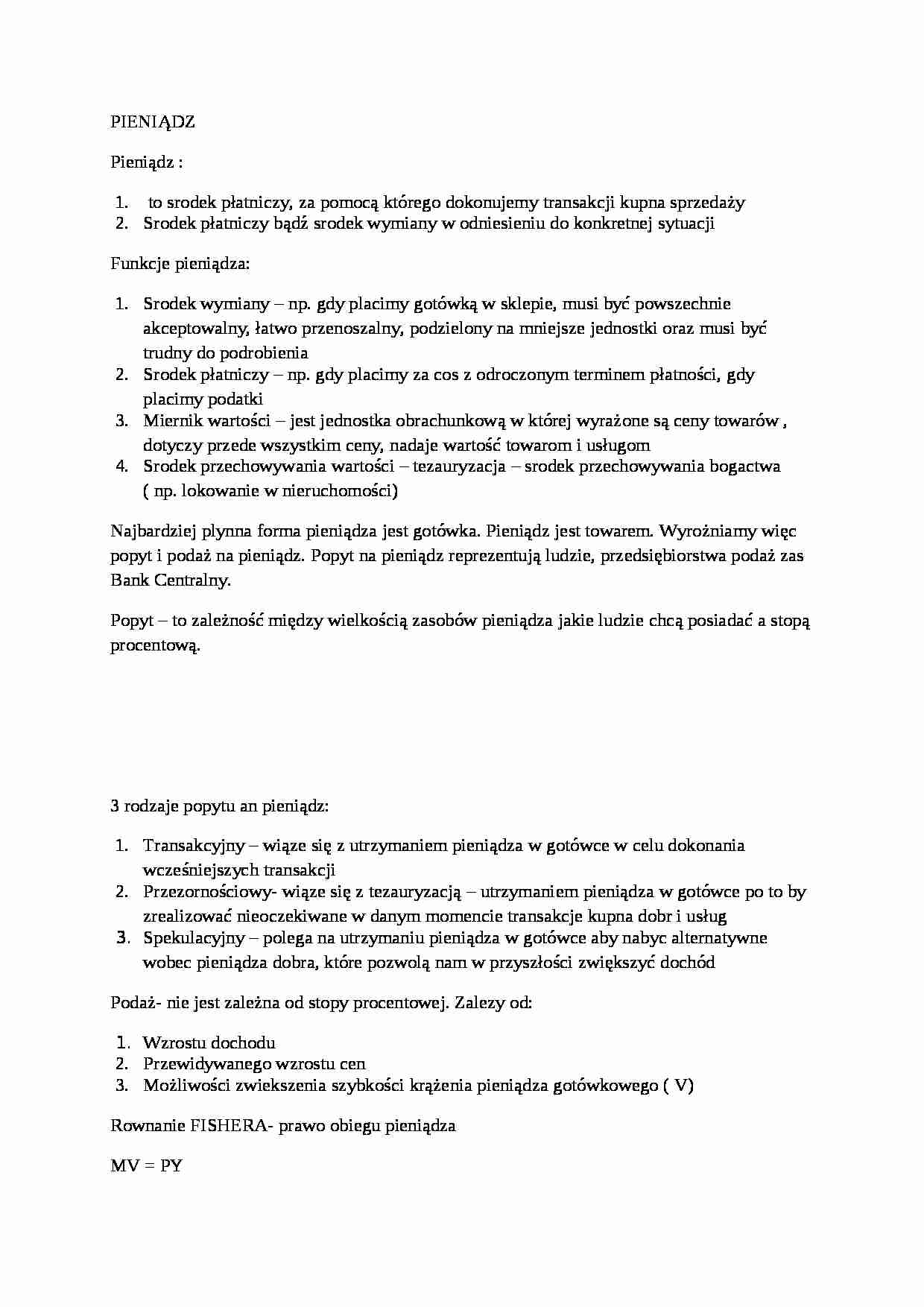 Makroekonomia - wykłady, SUM, MWSE - strona 1