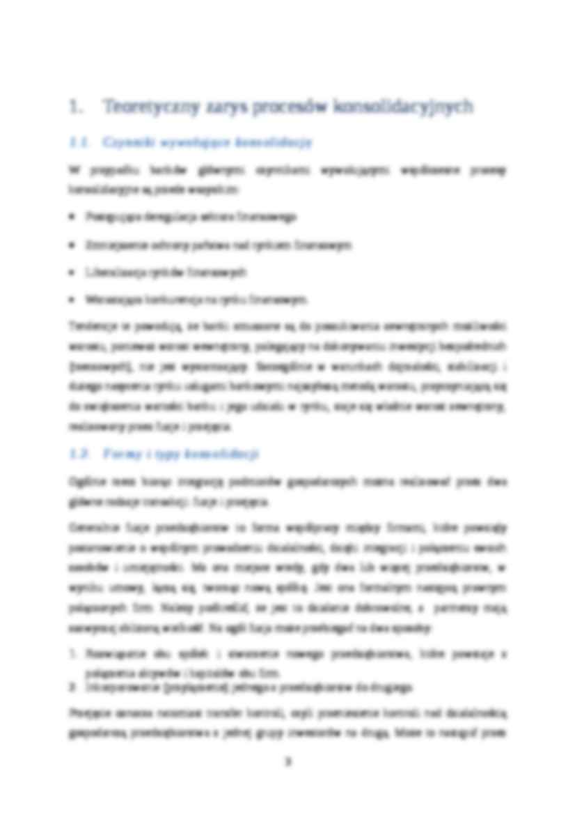 Referat - Procesy konsolidacyjne w sektorze bankowym-(stary_word) - strona 3